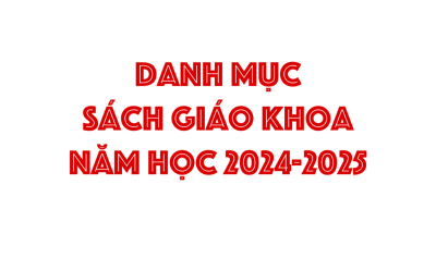 Danh mục sách giáo khoa năm học 2024-2025