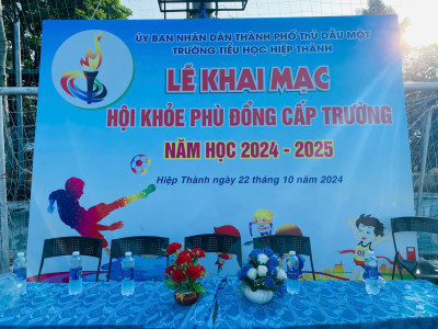 Khai mạc Hội Khỏe Phù Đổng cấp trường năm học 2024-2025 tại trường tiểu học Hiệp Thành