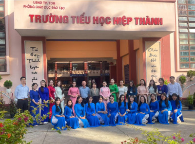 Trường Tiểu học Hiệp Thành đón đoàn thực tập sư phạm  - trường Đại học Thủ Dầu Một